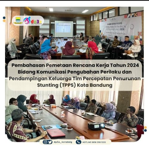 Pembahasan Pemetaan Rencana Kerja Tahun 2024 Bidang Komunikasi Pengubahan Perilaku dan Pendampingan Keluarga Tim Percepatan Penurunan Stunting (TPPS) Kota Bandung