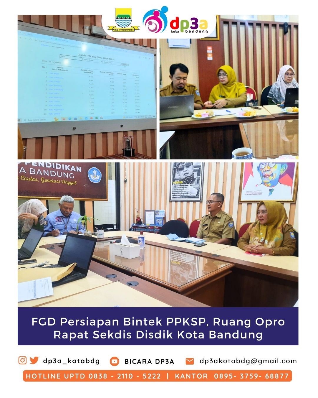 You are currently viewing Focus Group Discussion Bimtek PPKSP, Ruang Opro Rapat Sekdis Disdik Kota Bandung