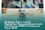 Bimbingan Teknis Tempat Standarisasi Pelayanan Ramah Anak di Puskesmas (PRAP) di Puskesmas Tahun 2024