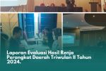 Laporan Evaluasi Hasil Renja Perangkat Daerah Triwulan II Tahun 2024.