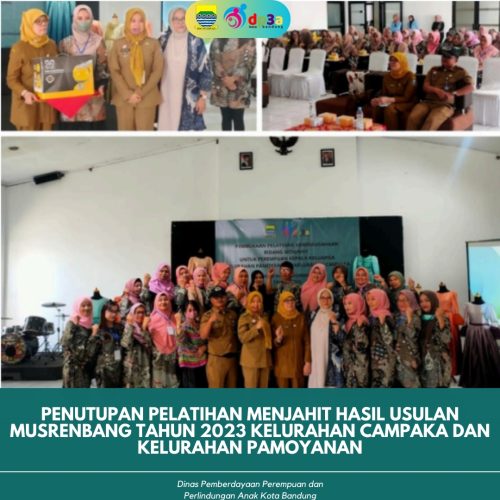 DP3A Kota Bandung Gelar Penutupan Pelatihan Menjahit Hasil Usulan Musrenbang 2023