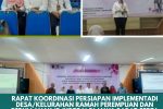 RAPAT KOORDINASI PERSIAPAN IMPLEMENTADI DESA/KELURAHANRAMAH PEREMPUAN DAN PEDULI ANAK (D/KRPPA) DI JAWA BARATSERTA PENANDATANGANAN PERJANJIAN KERJA SAMA WEST JAVAWOMEN EMPOWERMENT ( WJWE)