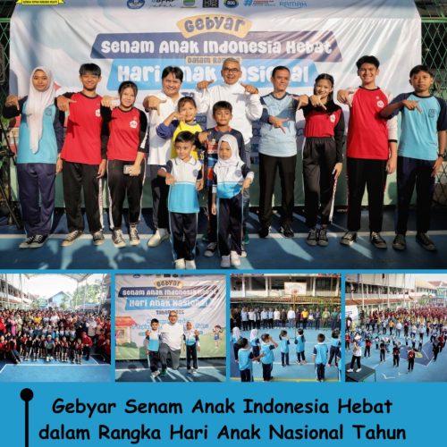 Pertemuan Pagi Ceria Senam Indonesia Hebat sebagai bagian dari peringatan Hari Anak Nasional Tahun 2025