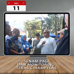 Read more about the article Senam pagi bersama Satpol PP Kota Bandung dan Kecamatan Coblong di Teras Cihampelas