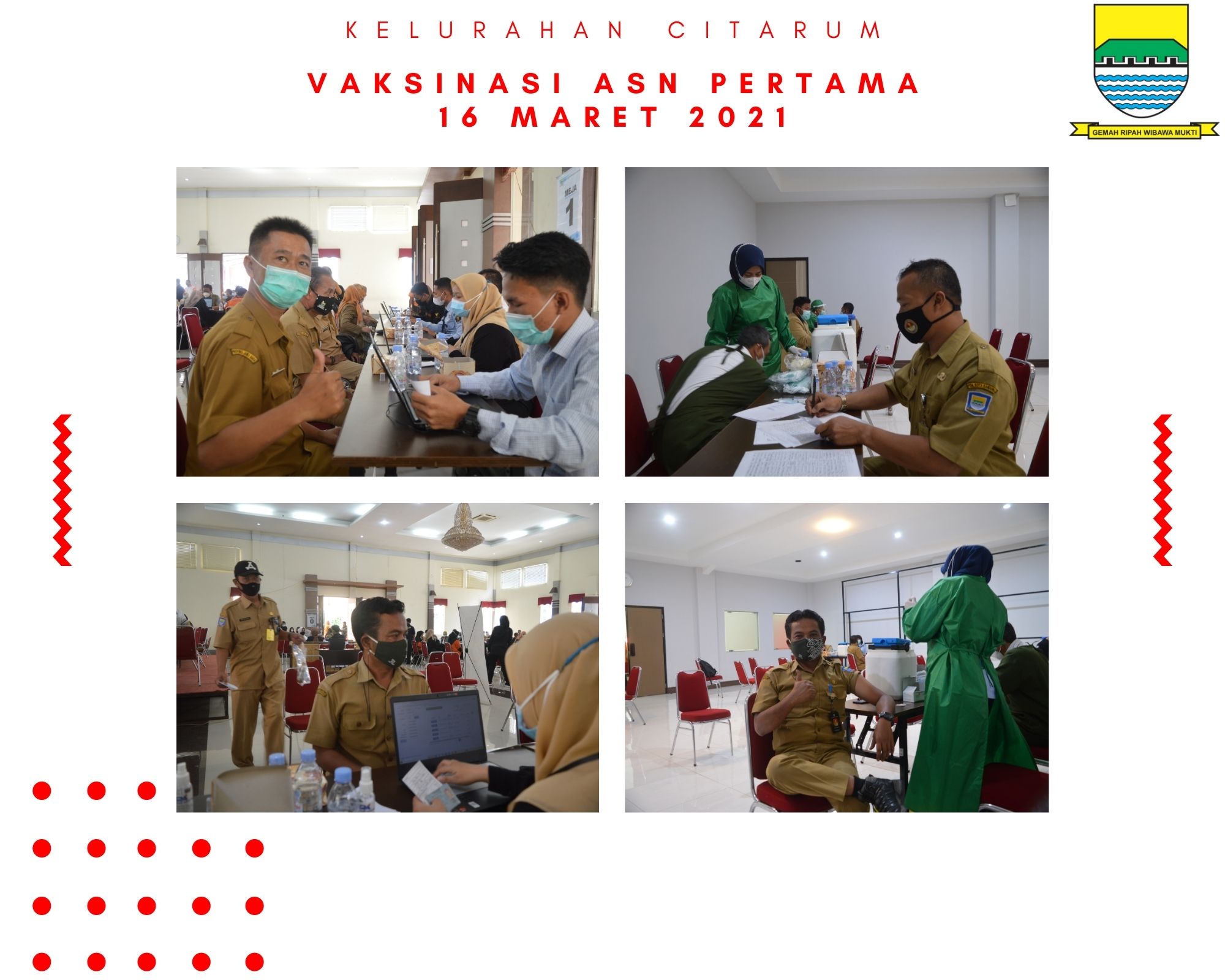 Vaksinasi ASN Kelurahan Citarum Pertama