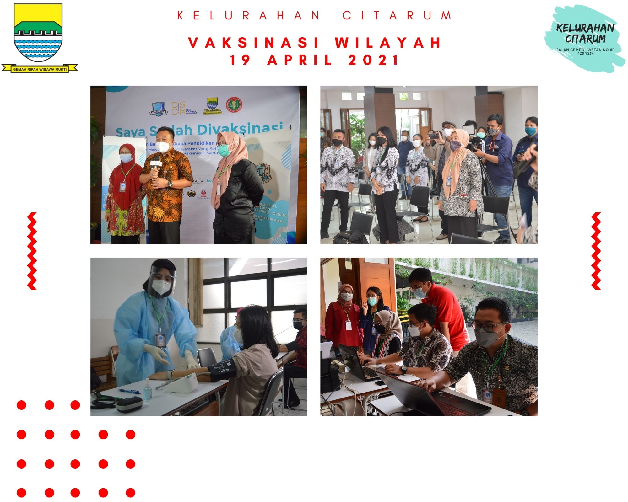 Read more about the article Vaksinasi Wilayah Kecamatan Bandung Wetan