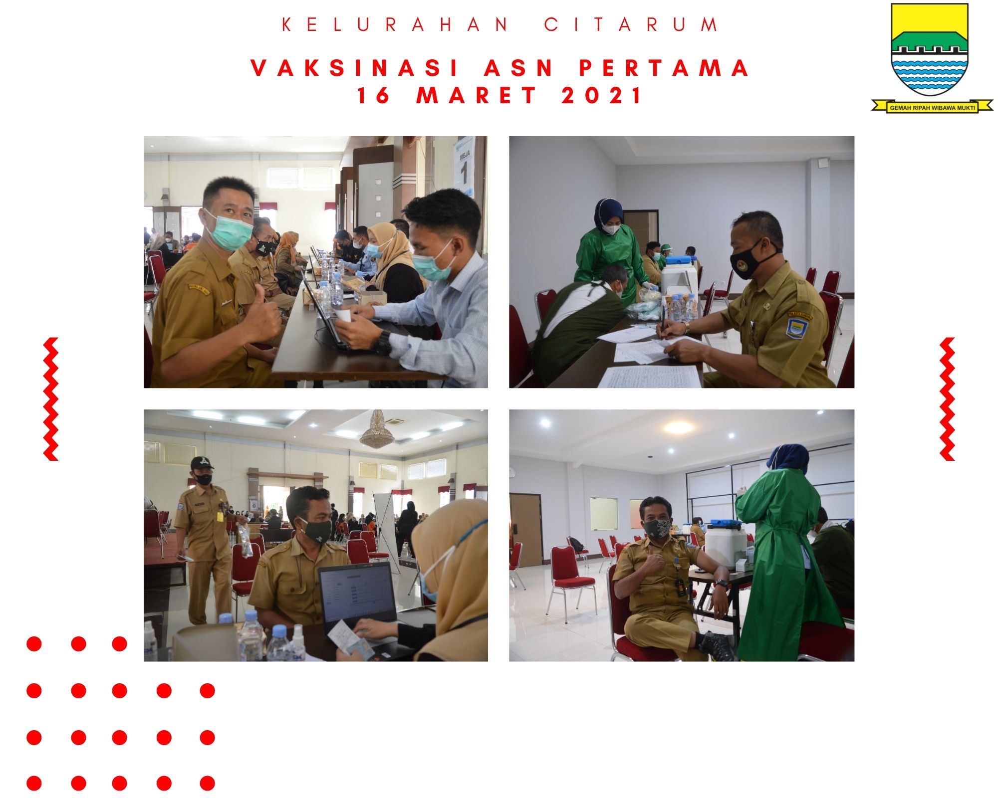Read more about the article Vaksinasi ASN Kelurahan Citarum Pertama